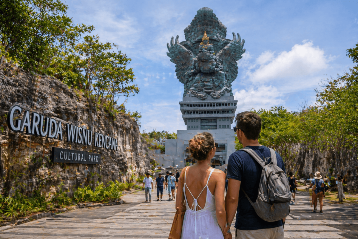 Garuda Wisnu Kencana statue and cultural park grounds.