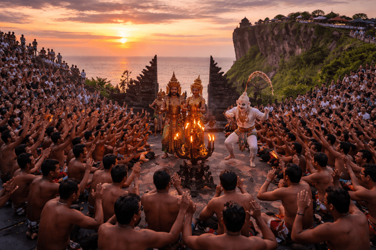 Kecak Dance in Uluwatu Temple: Bali Sunset Show Guide
