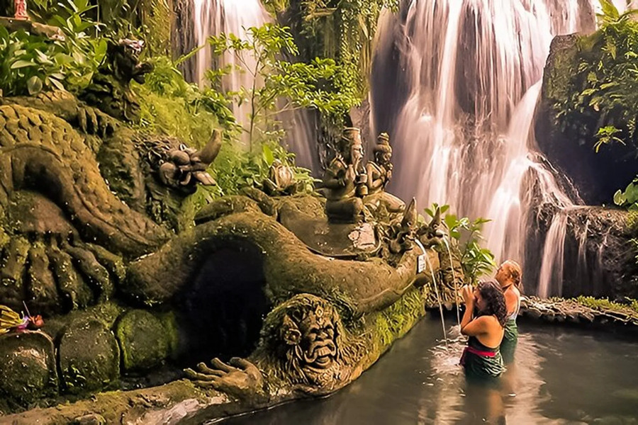 taman beji griya waterfall - badung interesting places to visit - bali touristic
