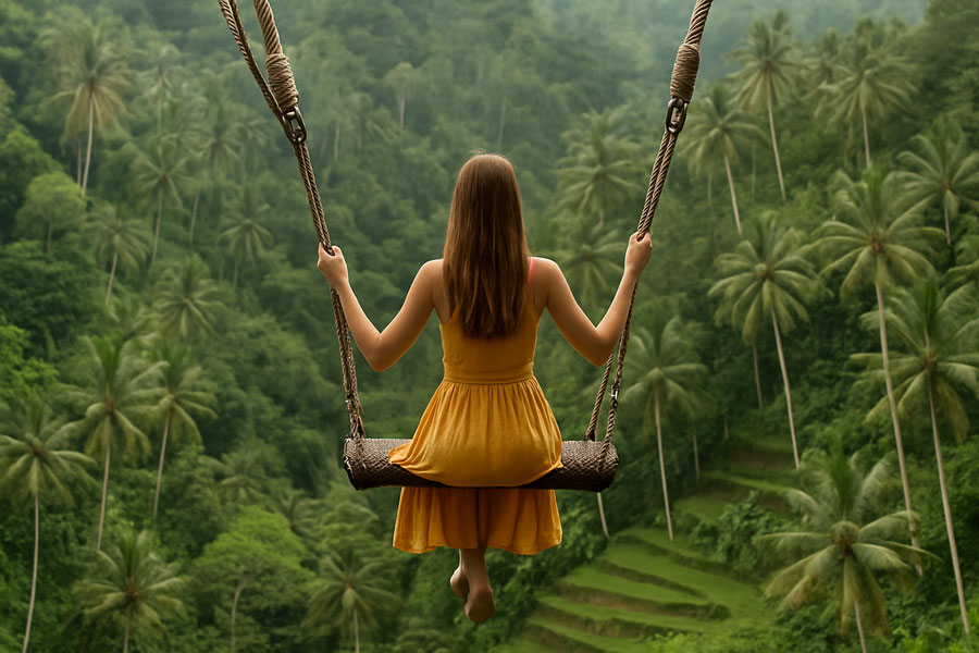 alas harum swing - bali touristic