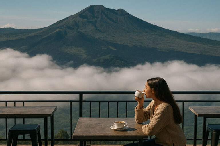 Bali Kintamani Cafe: Coffee Above the Clouds & Volcano View