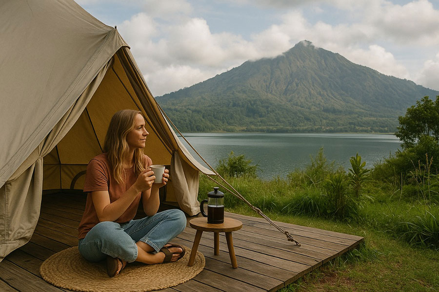 glamping in kintamani-bali vacation