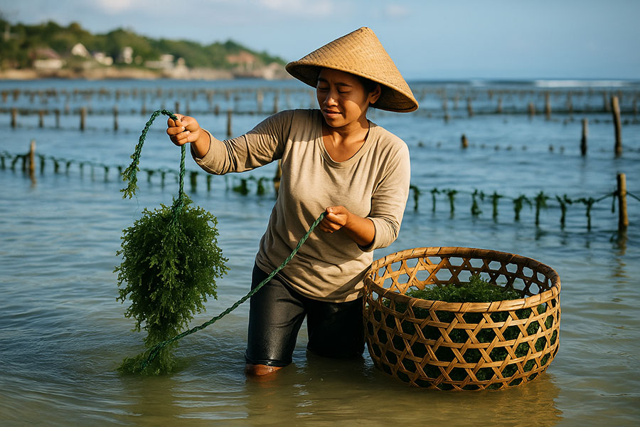 bali seaweed farm - bali touristic