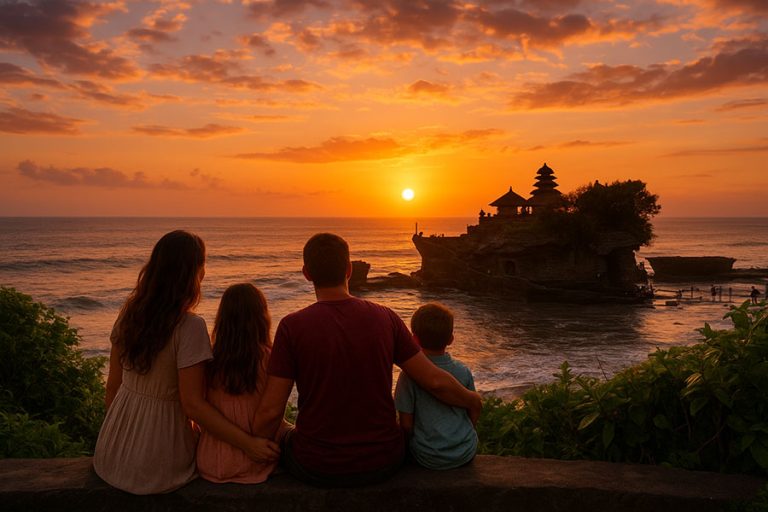 Enchanting Bali Temples Sunset Watching with family
