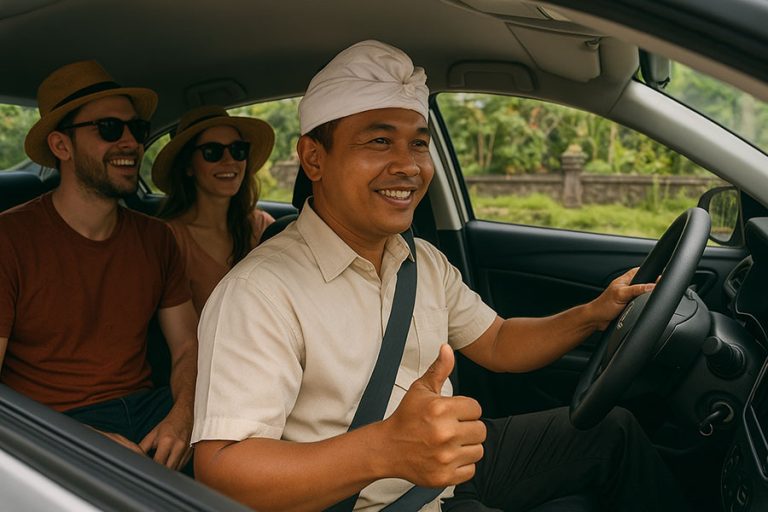 Daily Life of Driver Serving Travelers in Bali Island