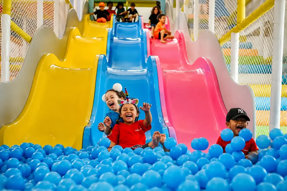 Children playing and having fun at Parklife Canggu in Bali.
