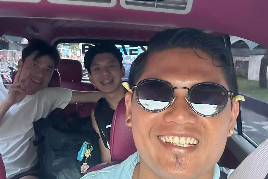 Passengers traveling with a professional local driver in Bali